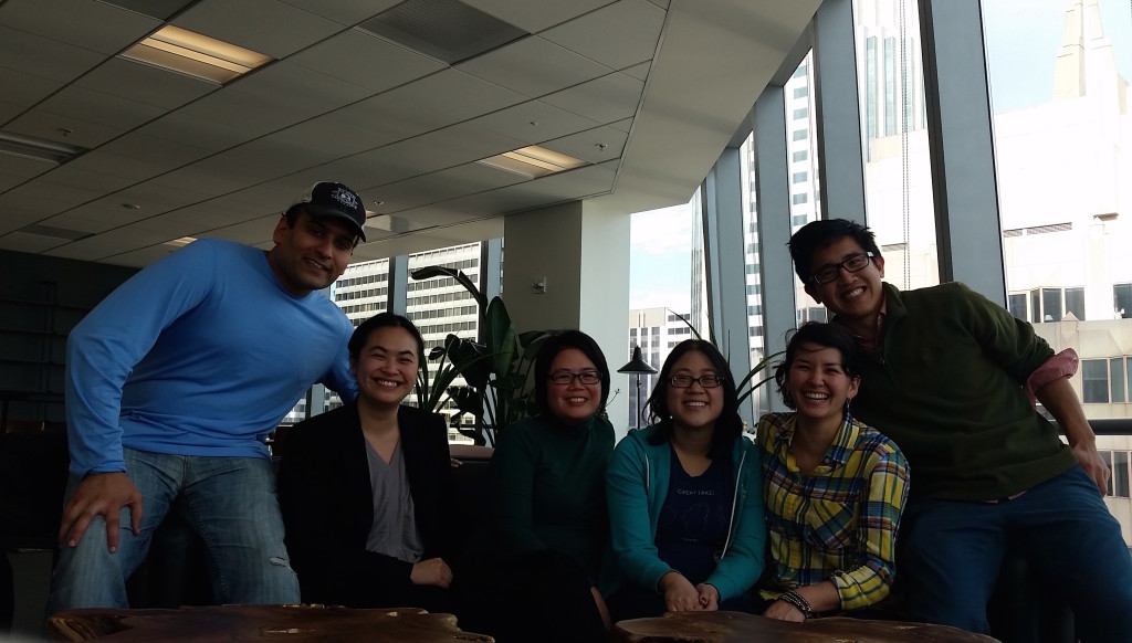 From left to right: Ravi Kapur, Donna Tam, Ouynh Tran, Christine Hsu, Lauren Kawana and Kevin Lee.